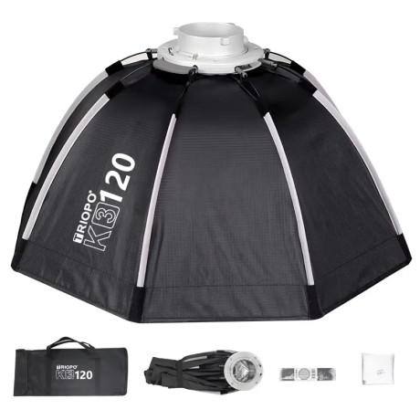 Softbox Triopo K3-120 s držiakmi Bowens + voštinová mriežka 120 cm