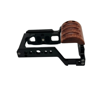 Klec pro fotoaparát Sony ZV-E10 s dřevěnou rukojetí