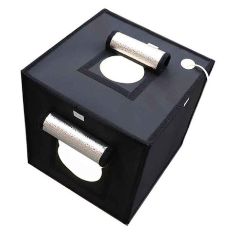 Prenosný fotostan 40 cm, 2 x LED svetlo, 3 x pozadie