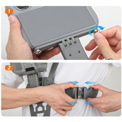 Sunnylife ZJ773-GY Postroj na upevnenie ovládača na hrudník pre DJI RC 1, DJI RC 2