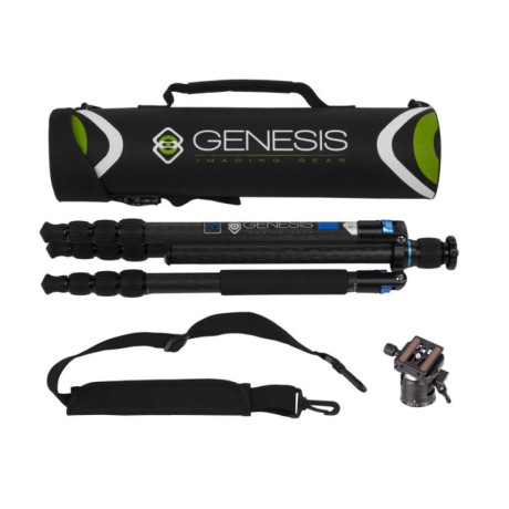 Genesis Base C3 Kit modrý + BH-36 - Fotografický karbonový stativ s kulovou hlavou a brašnou