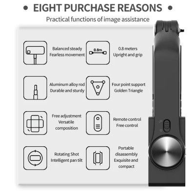 A4  Teleskopická selfie tyč s mini stativem a dálkovým ovladáním