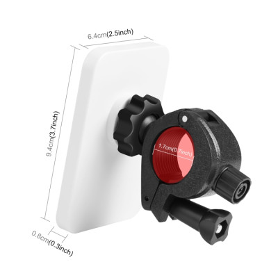 PULUZ 15W magnetická bezdrôtová nabíjačka a držiak Qi ( biela)