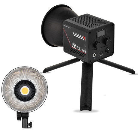 ZGRT60 LED Video Světlo Bi-Color COB Fotografické Studiové Světlo 2500K-7500K