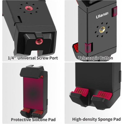 ULANZI ST-29 Držák Telefonu, tabletu Na Stativ ( 1/4", Cold Shoe Mount)