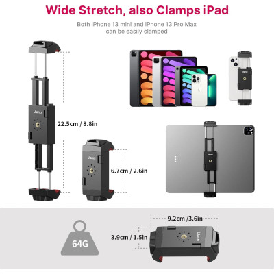 ULANZI ST-29 Držák Telefonu, tabletu Na Stativ ( 1/4", Cold Shoe Mount)