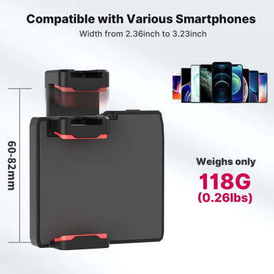 ULANZI CG02 Bluetooth držiak (rukoväť) pre mobilný telefón s LED svetlom