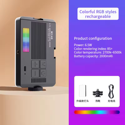 M140 MINI LED RGB svetlo pre fotoaparát, telefón 6,5W