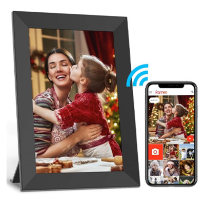 Digitálny 10" inteligentný fotorámik s dotykovou obrazovkou Wi-Fi, biely