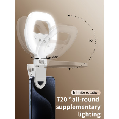 W60 Mini LED RGB dobíjecí světlo s klipem