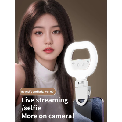 W60 Mini LED RGB dobíjacie svetlo s klipom