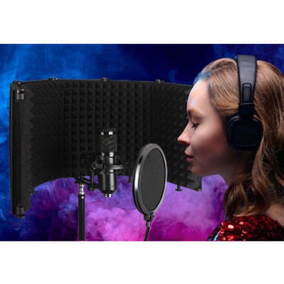 Profesionálny zvukotesný kryt mikrofónu ( 5 dielov ) používaný na spev a nahrávanie AI-1