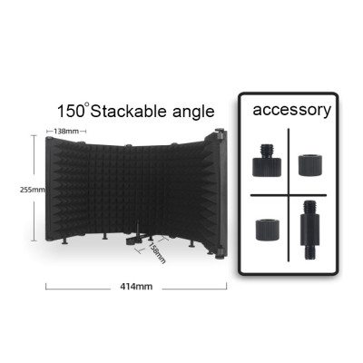 Profesionální zvukotěsný kryt rádiového mikrofonu, který se používá pro zpěv a nahrávání MFiltr-1