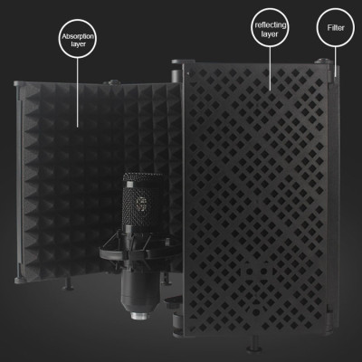 copy of Profesionální zvukotěsný kryt rádiového mikrofonu, který se používá pro zpěv a nahrávání MFiltr-1