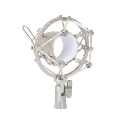 Plastový držiak pre štúdiové mikrofóny s antivibračným zavesením na presné nahrávanie čierny