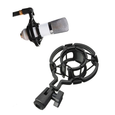 Plastový držák pro Studiové mikrofony s antivibračním odpružením pro přesné nahrávání, černý