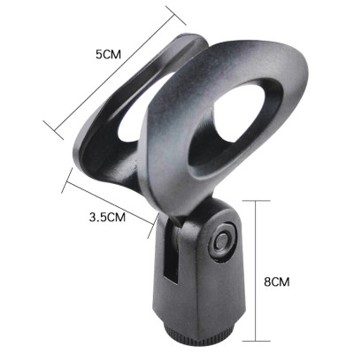 Plastový držák mikrofonu (klip) KT03, černý