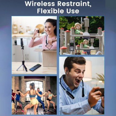 Bezdrôtová náhlavná súprava GAW-E8 s mikrofónom na živé vysielanie, podcast