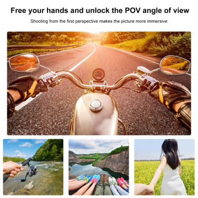 PULUZ PU846B nastaviteľný držiak na krk pre akčné kamery GoPro (čierny)