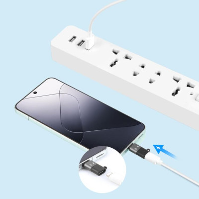 PULUZ PU657B 8pinový adaptér USB-C / Type-C OTG (čierny)