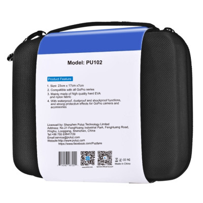 PULUZ Vodotěsné přenosné a cestovní pouzdro pro akční kamery a příslušenství, střední velikost: 23 cm x 17 cm x 7 cm
