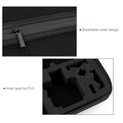 PULUZ Vodotesné prenosné a cestovné puzdro na akčné kamery a príslušenstvo, veľké rozmery: 32 cm x 22 cm x 7 cm