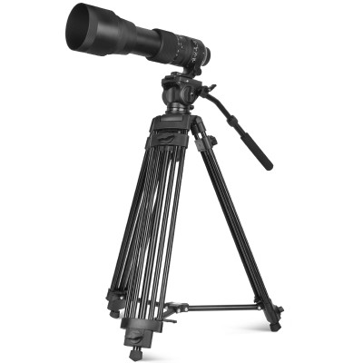 QZSD Professionalní Q880A Hliníkový stativ pro kameru, fotoaparát 193 cm, teleskopické nohy pro vysoké zatížení