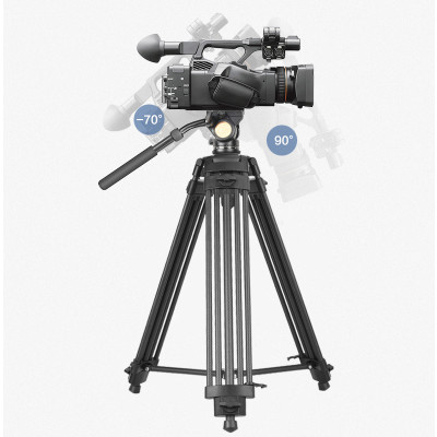 QZSD Q880C Profesionálny karbónový statív 158 cm, teleskopické nohy Heavy Duty 10 kg + hlava Q90