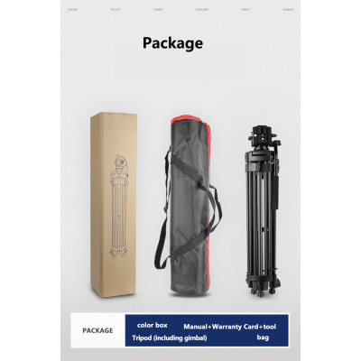 QZSD Q620 Profesionálny statív z hliníkovej zliatiny, nosnosť 20 kg pre fotoaparáty, kamery + 3D hlava