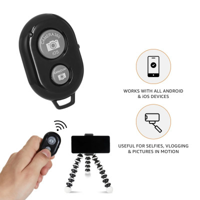 Ulanzi P1 Bezdrôtové diaľkové ovládanie Bluetooth, diaľková spúšť pre fotoaparát, telefón, selfie tyč