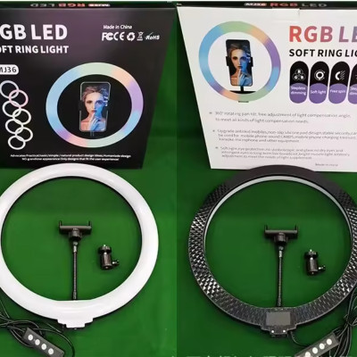 13" ( 33 cm ) kruhové svetlo RGB s držiakom na telefón