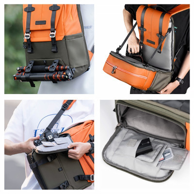 Foto batoh K&F Concept BETA [oranžovo-zelená]