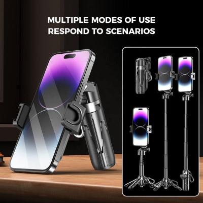 P15Mini selfie tyč, statív, stojan na telefón s diaľkovým ovládaním, prenosný mini statív pre mobilný telefón