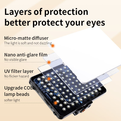 M18 RGB LED video svetlo Mini RGB, 5W, 3000 -9900K, 1500mah, pre kameru, telefón