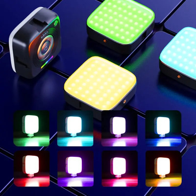 M22 Mini LED RGB světlo s magnetem nebo klipem 6W, pro telefon, fotoaparát