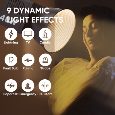 M60 LED Studiové světlo 40W, Vestavěná dobíjecí baterie, Bi-Color, madlo, CCT 2500-8500K