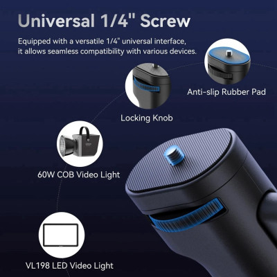 LA03 Adaptér ( rukoväť ) pre montáž na svetelný stojan s tlačidlom pre rýchlu montáž kompatibilný s s6922