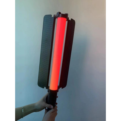 BD-B6 13W LED RGB ruční světlo, světelná tyč, výplňové světlo s barndoor pro fotografické osvětlení