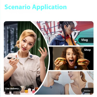 copy of Sada Q8 2 bezdrátové mikrofony + přijímač pro IPhone, přenosné