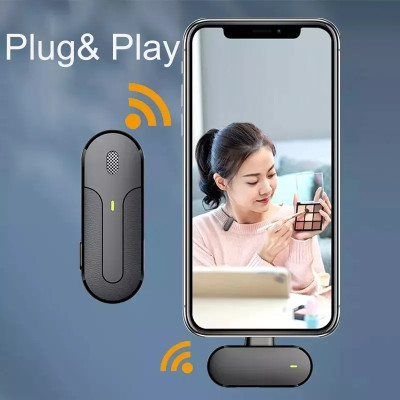 K83 - Sada 2 x bezdrátový mikrofon + přijímač s USB-C pro telefony, tablety