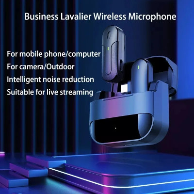 K83 - Sada 2 x bezdrôtový mikrofón + prijímač s USB-C pre telefóny, tablety