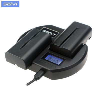 Nabíjacia stanica pre dve batérie NP-F, LCD displej, rýchle nabíjanie