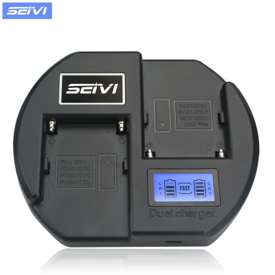 Nabíjecí stanice pro dvě baterie NP-F, LCD displej, rychlé nabíjení