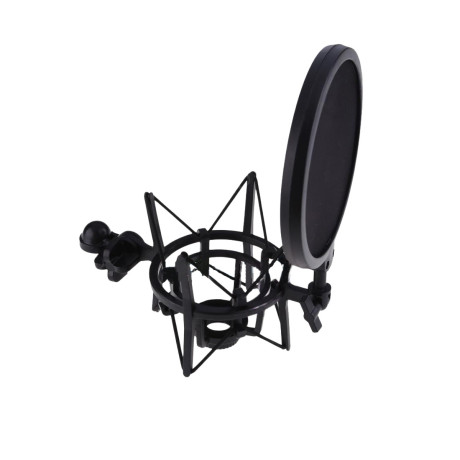 SH-100 POP Filter + polstrovaný držiak kondenzátorového mikrofónu, plast