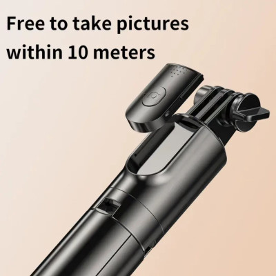 Selfie tyč YT06S , se světlem, dálkové ovládání, výsuv až 170 cm, stativ pro telefony