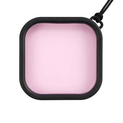 Ochranný kryt objektívu pre DJI Action 3 červený, na natáčanie a fotografovanie pod vodou