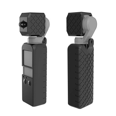 copy of Nárazuvzdorný černý silikonový ochranný kryt s krytem objektivu pro DJI osmo pocket 1, 2