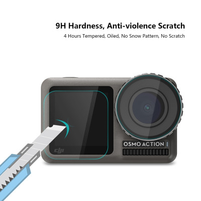 Průhledná ochranná fólie DJI Osmo Action, čočka, přední a zadní displej