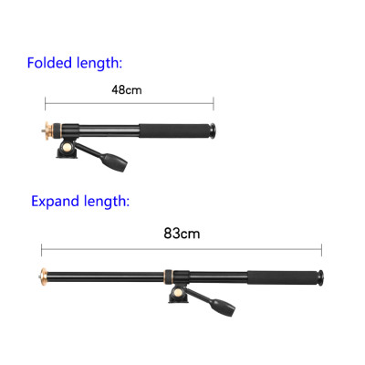 QZSD Q77 - Profesionálny fotografický uhlový statív, 48 - 83 cm, horizontálna priečka