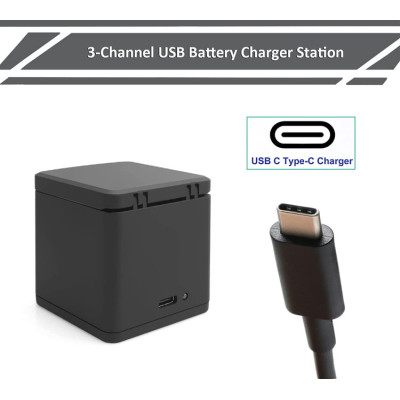 Box na batérie, nabíjačka pre 3 batérie DJI Osmo Action